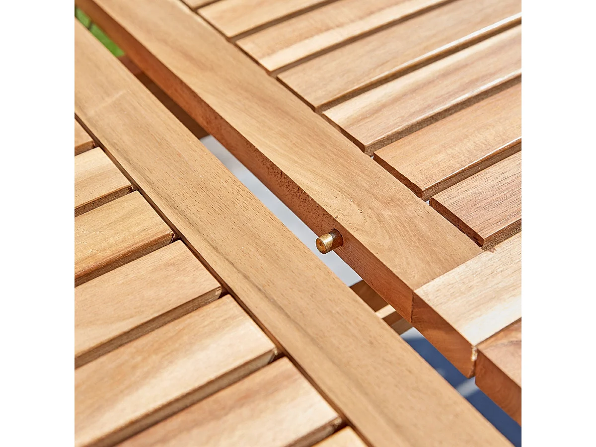 SaSet da giardino 6/8 posti in massello di acacia e textilene grigio