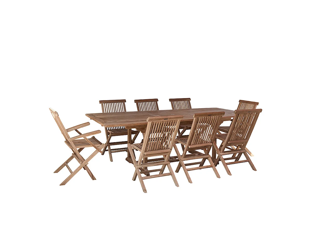 Sedia da giardino pieghevole in teak massello