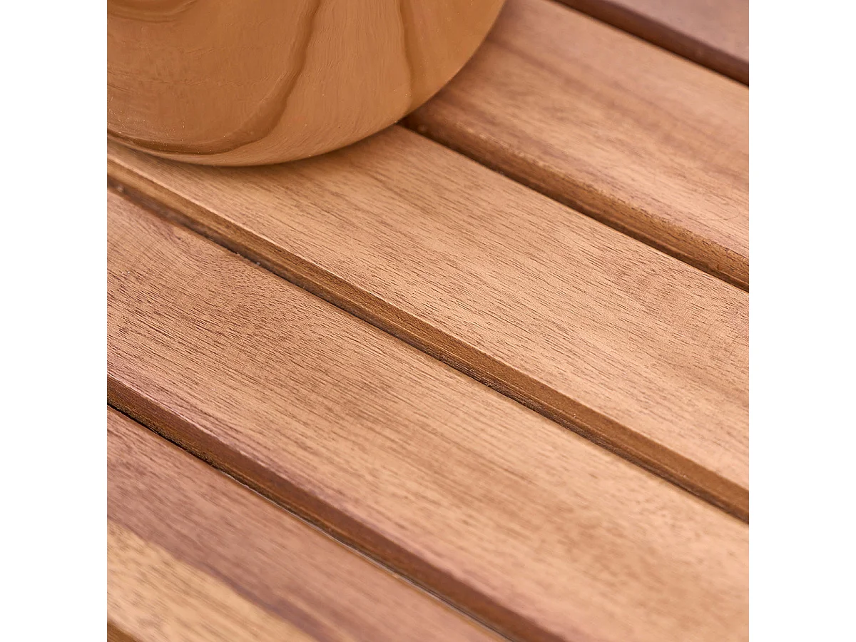 Set da giardino con tavolo allungabile, teak massello oliato 6/8 pers