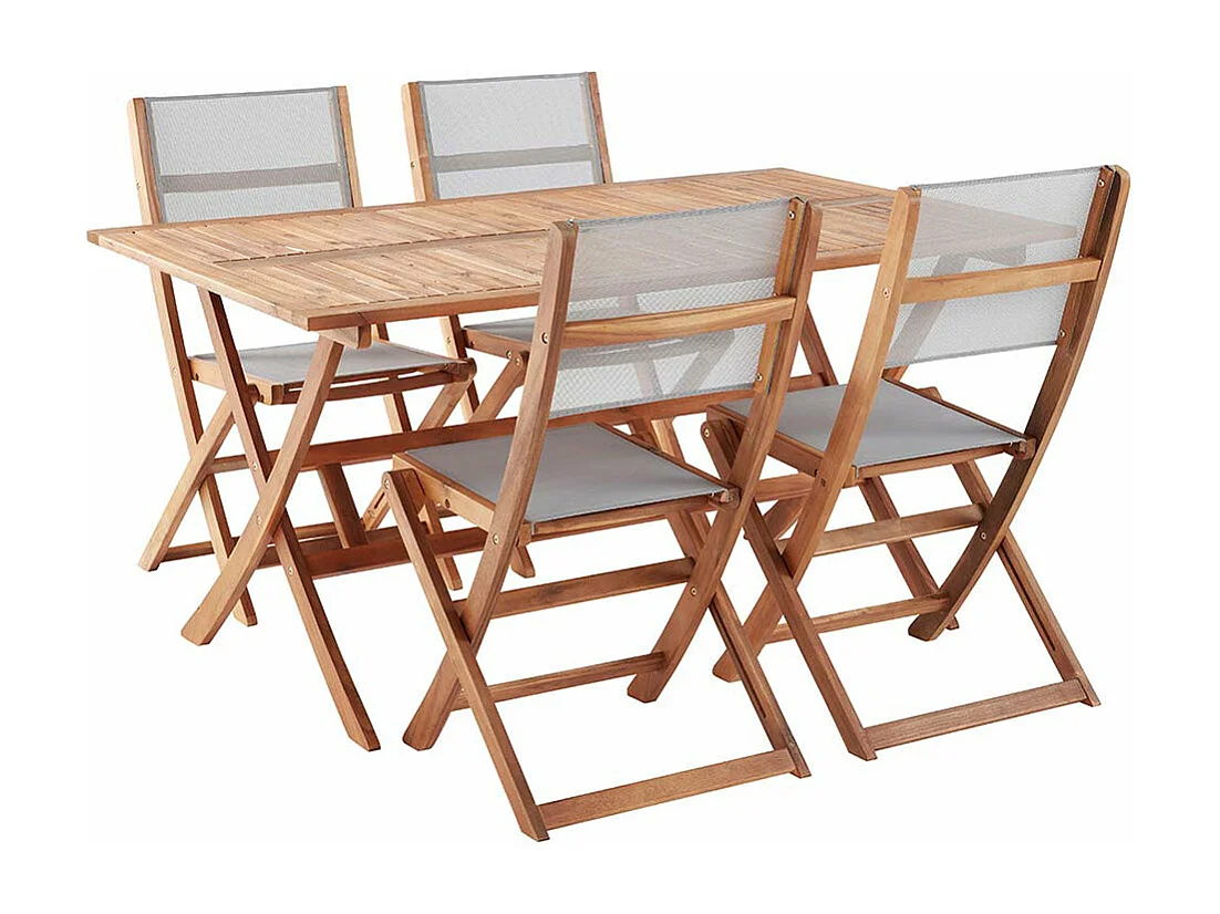 Set di mobili da giardino acacia da 4 a 6 posti