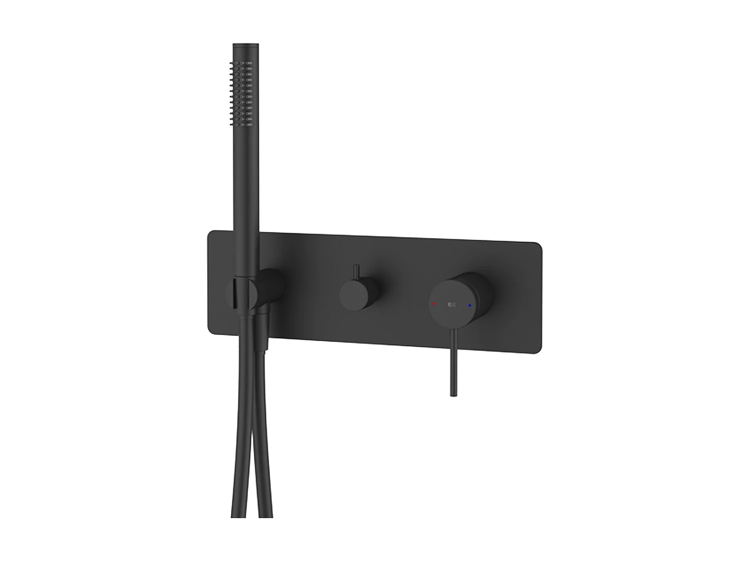 Envol Unterputz-Duschsäule mechanisch schwarz Essebagno