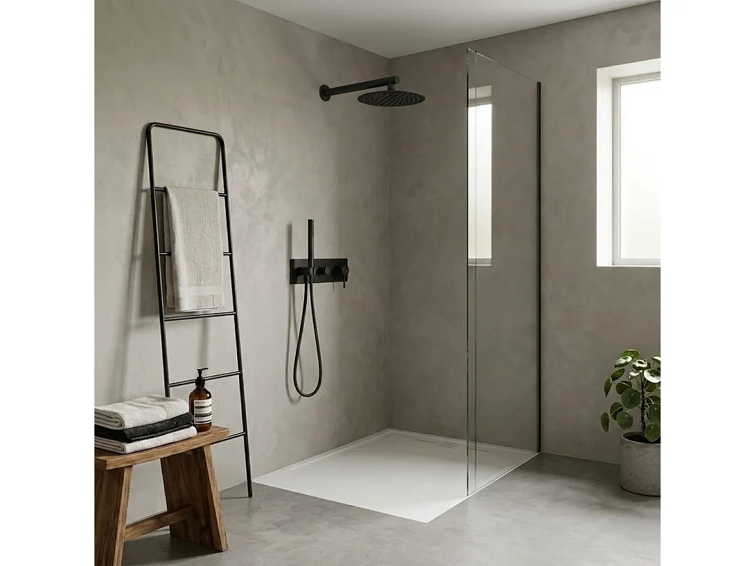 Envol coluna de duche embutida mecânica preta Essebagno