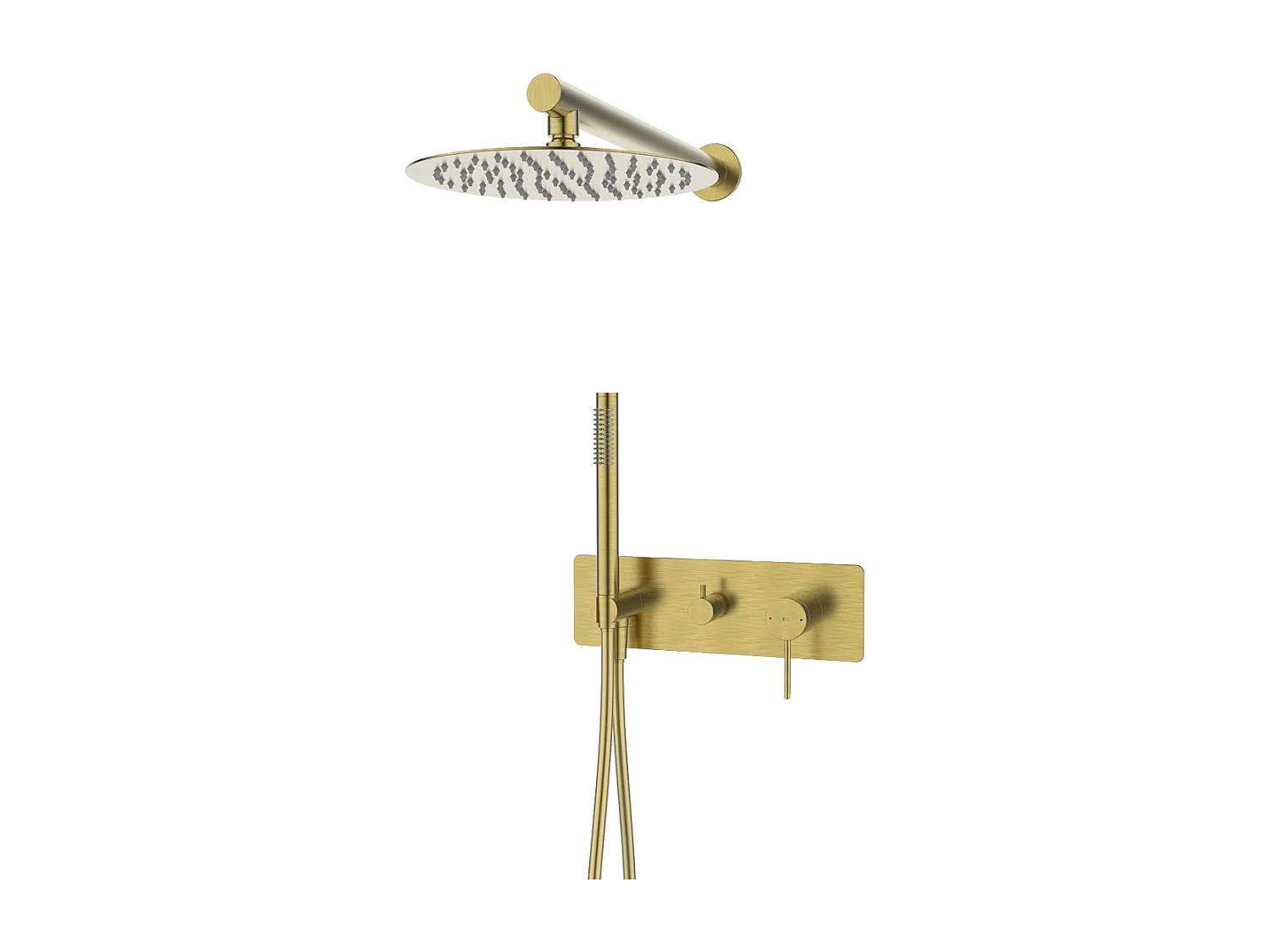 Envol colonna doccia incassata meccanica oro spazzolato Essebagno