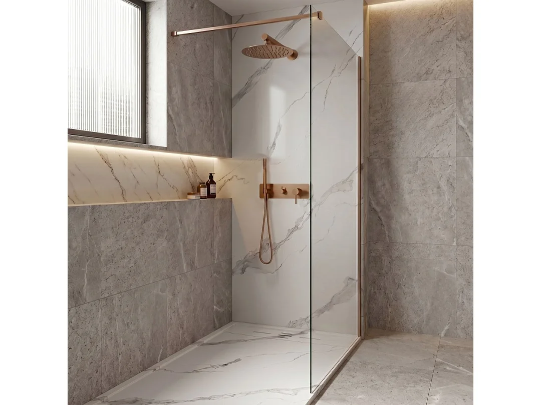 Envol Unterputz-Duschsäule mechanisch gebürstetes Kupfer Essebagno