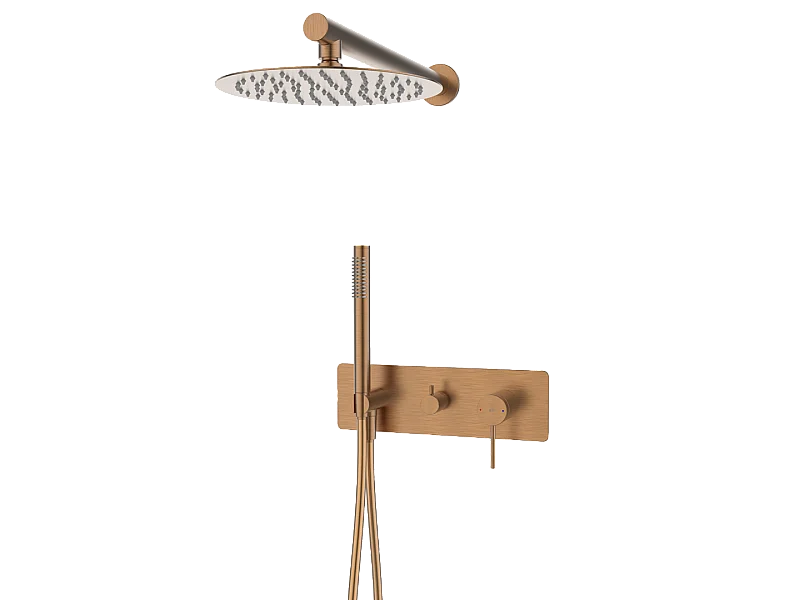 Envol Unterputz-Duschsäule mechanisch gebürstetes Kupfer Essebagno