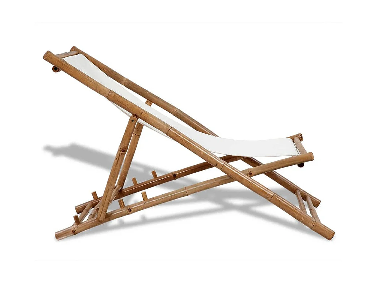 Chaise de terrasse Bambou et toile