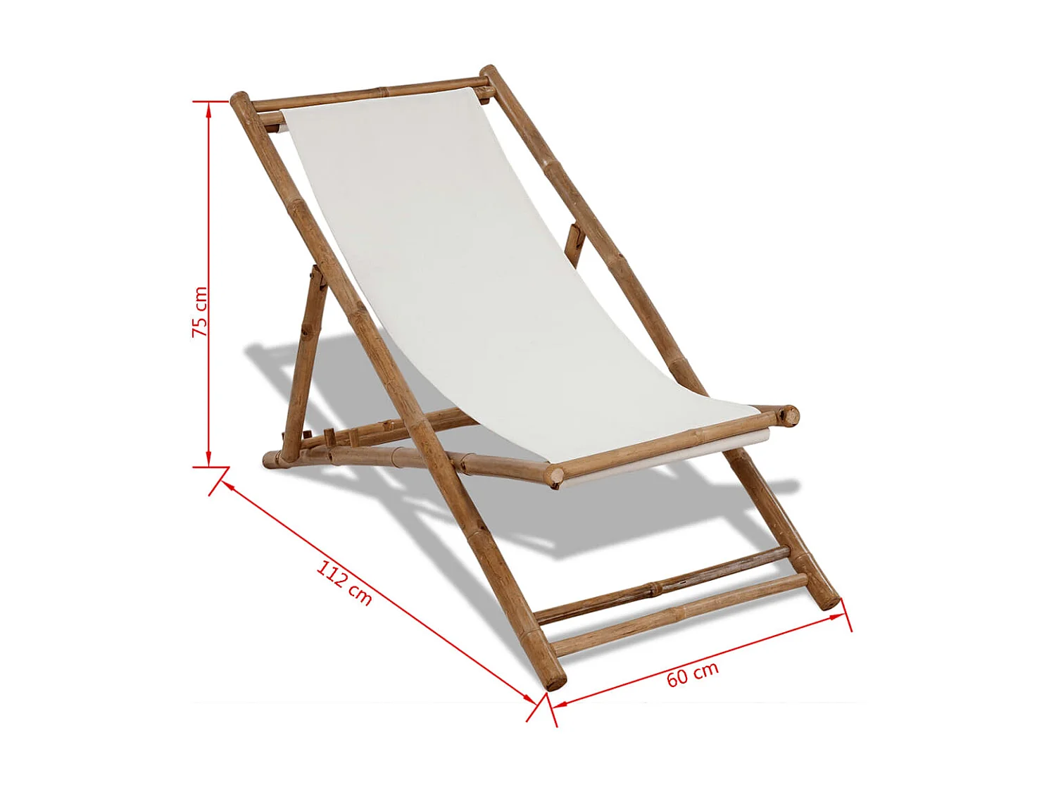 Chaise de terrasse Bambou et toile