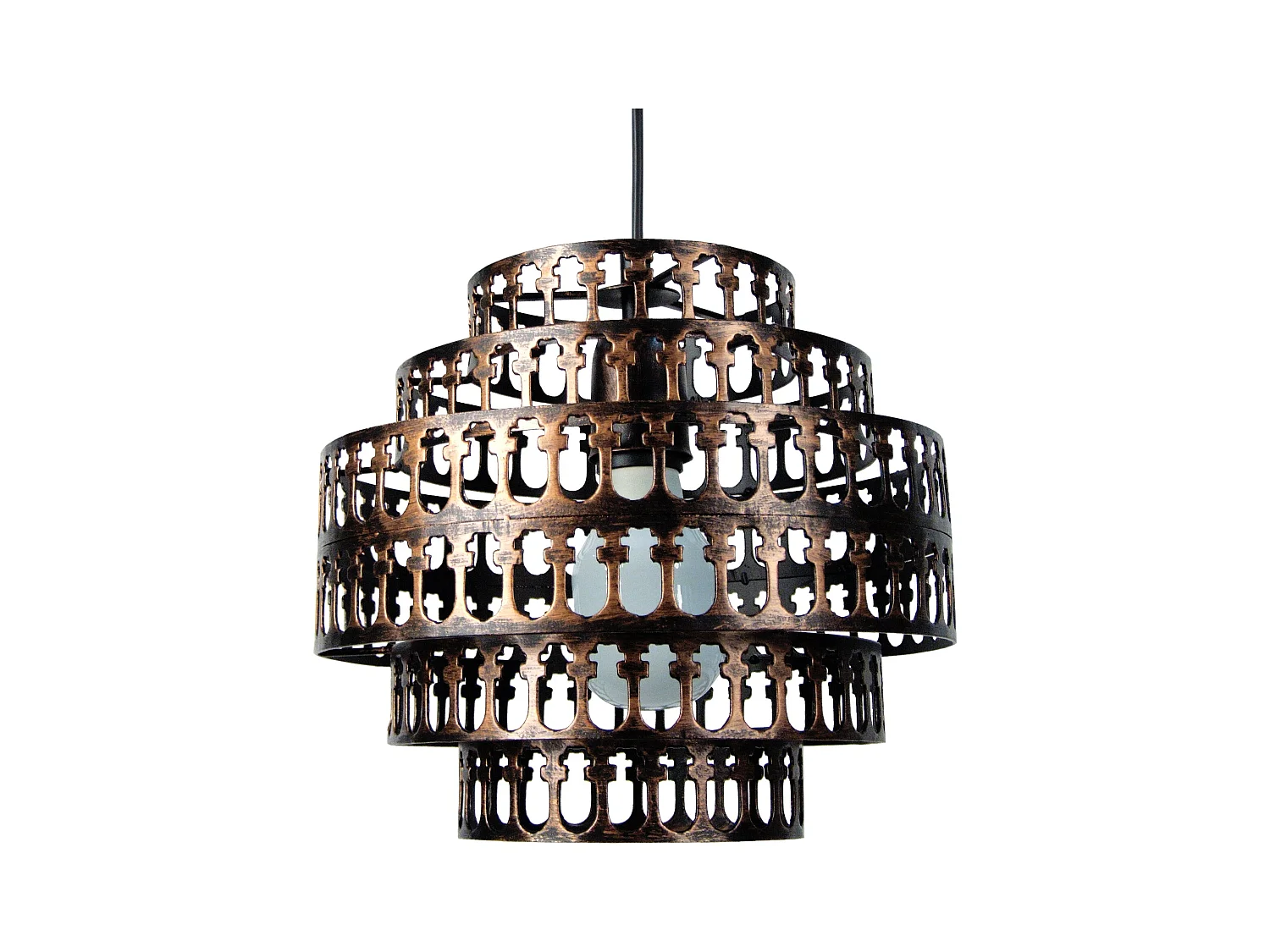 Suspension TOSEL ,métal,Noir ,H 84xD28x P 28cm