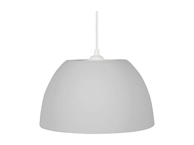 Suspension dôme, plastique  gris 70 cm.