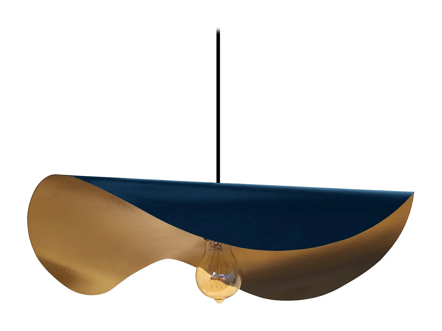 Suspension TOSEL ,métal,Bleu,H65xD50xP50cm