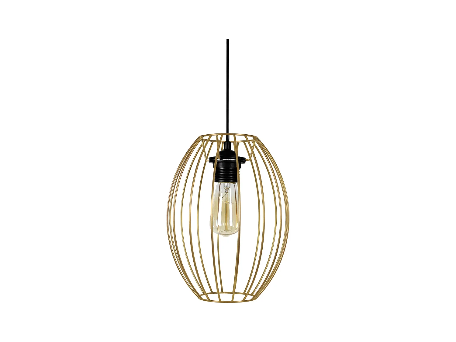 Suspension TOSEL ,métal,Doré , H 85xD19xP19cm