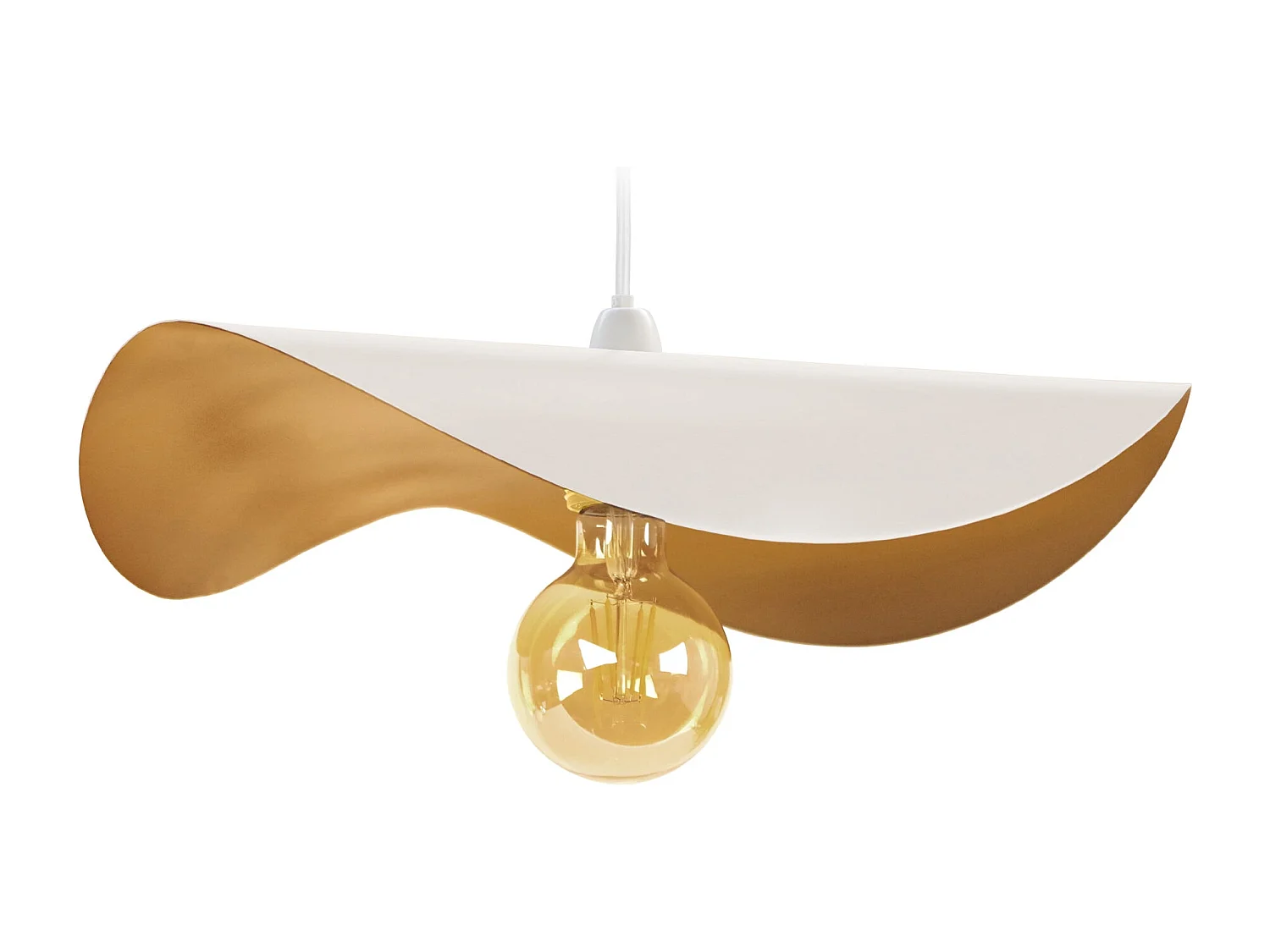 Suspensión  TOSEL ,metal ,Blanco  ,A 65xD40x P 40cm