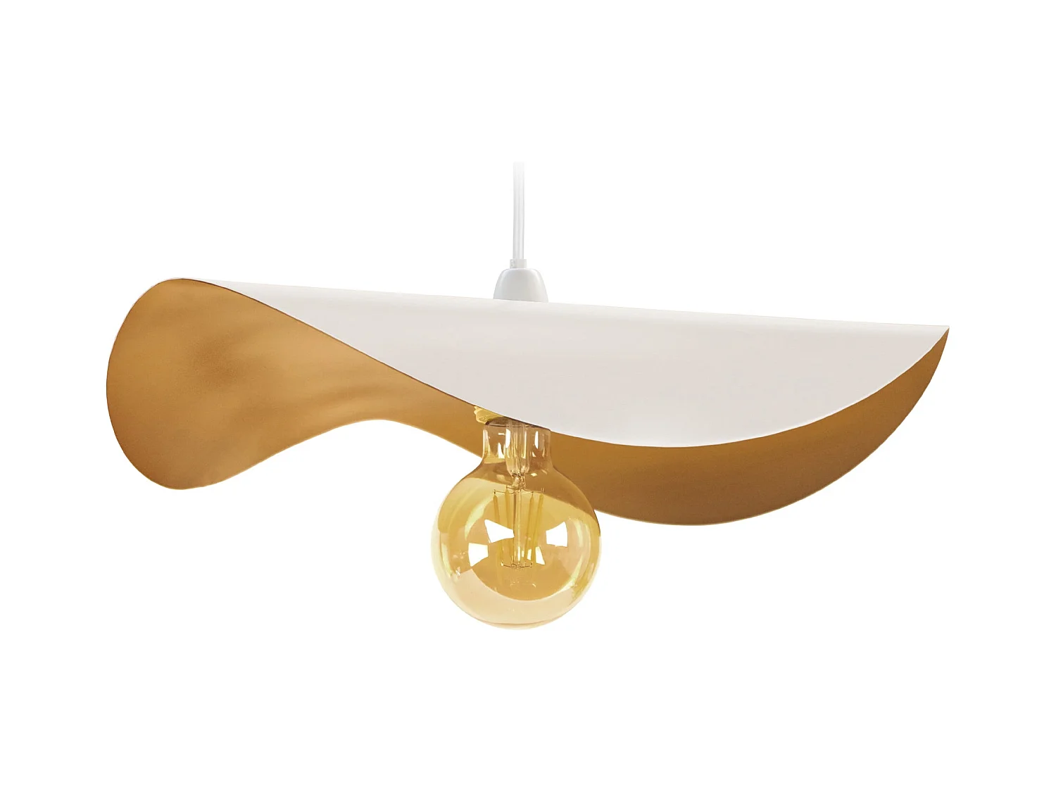Suspension TOSEL ,métal,Blanc   ,H 65xD40x P 40cm