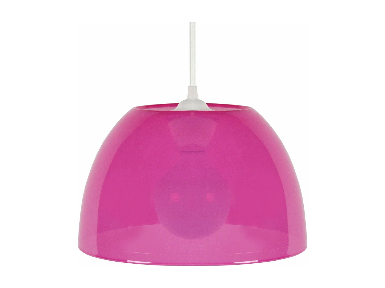Suspension dôme plastique  rose 70 cm.
