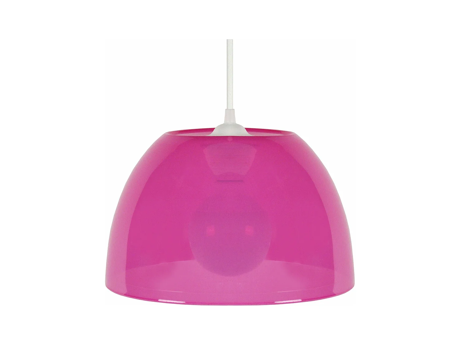 Suspension dôme plastique  rose 70 cm.