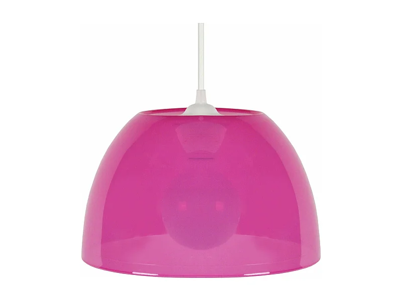 Suspension dôme plastique  rose 70 cm.