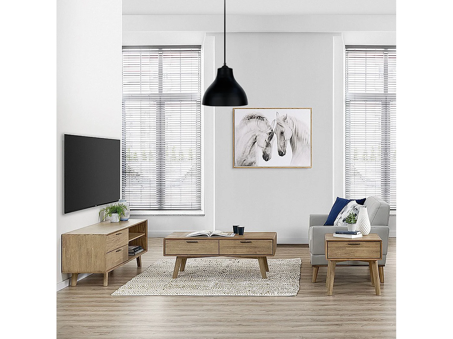 Suspension TOSEL ,métal,Noir ,H85xD30xP30cm