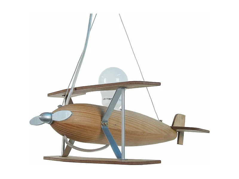 Suspensão TOSEL  AVION madeira avião natural D40 x  H74  cm