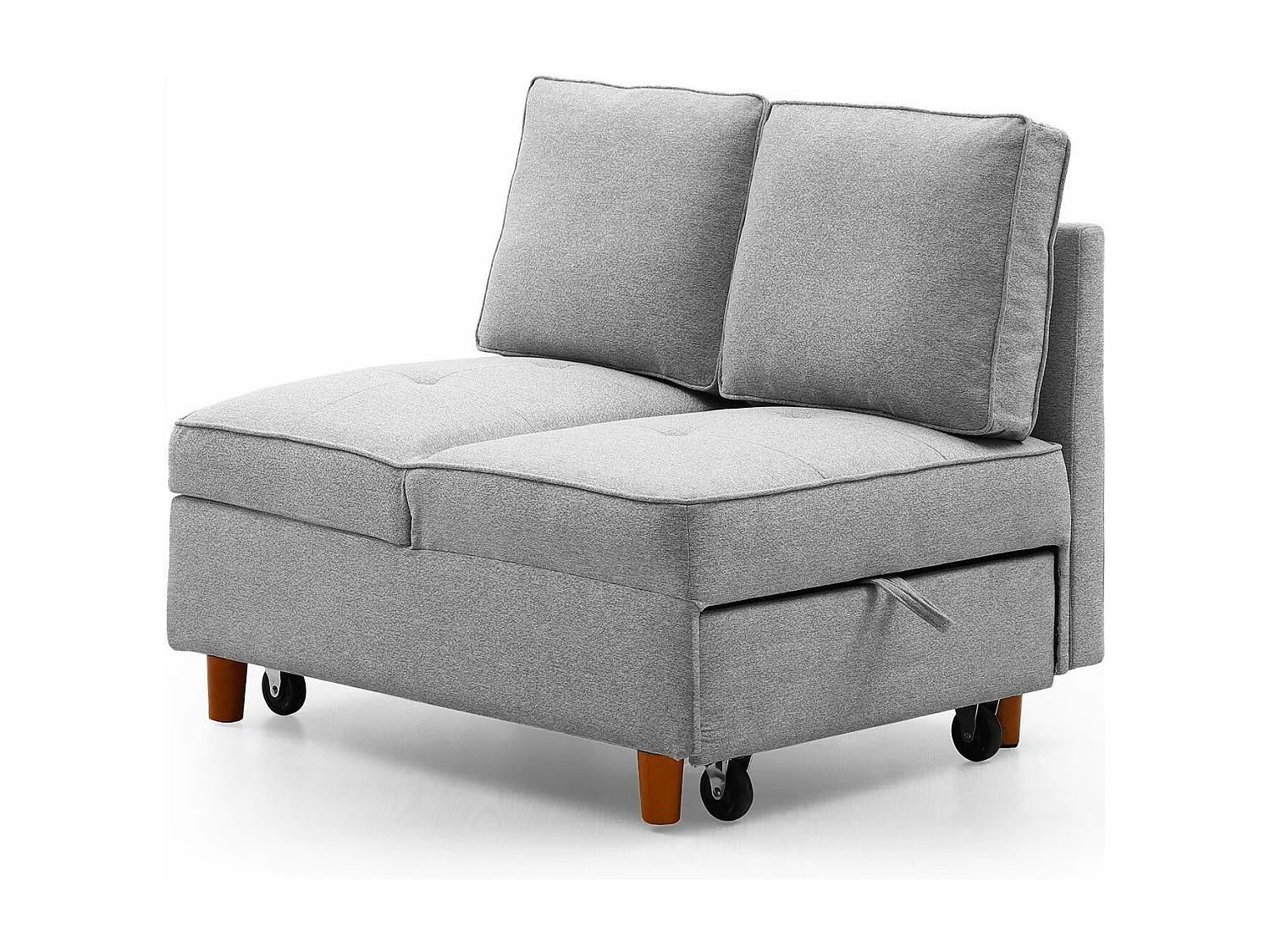 Banquette 2 places convertible Zinez Tissu Gris