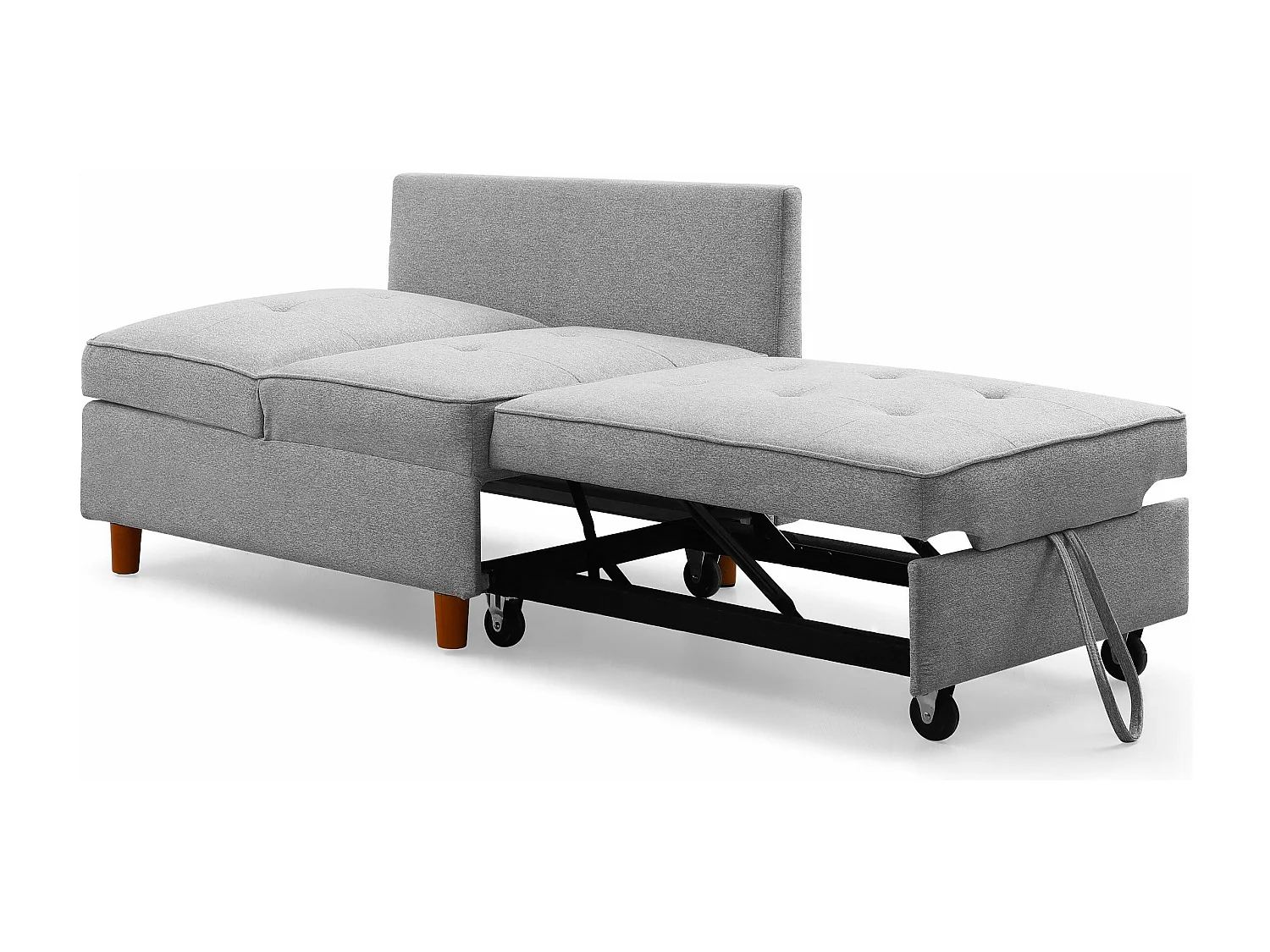 Banquette 2 places convertible Zinez Tissu Gris