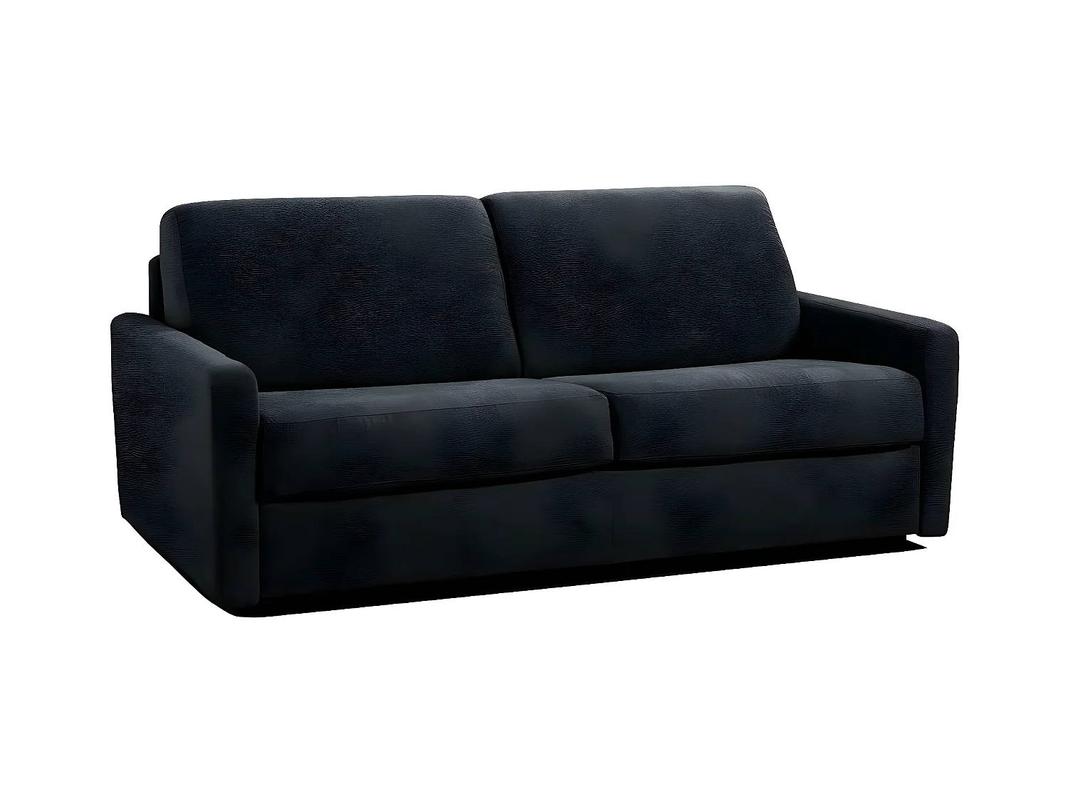 Canapé lit express ECLIPSE ELITE polyuréthane noir sommier lattes 140cm assises et matelas mémoire de forme
