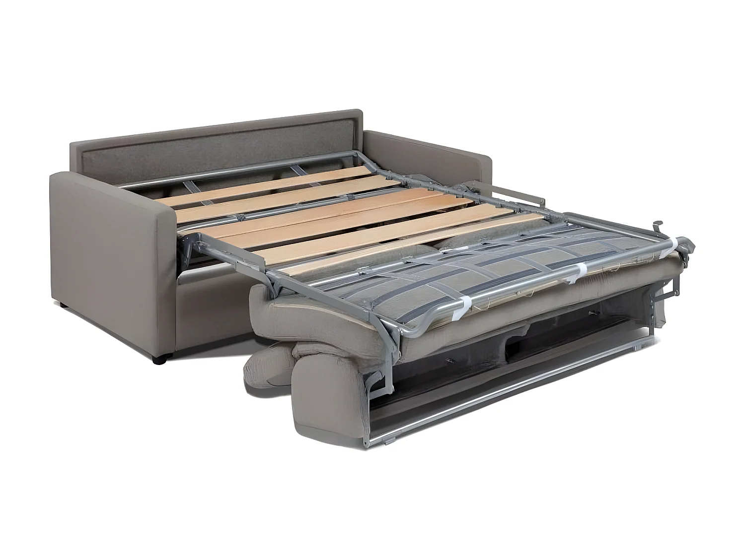 Canapé lit express ECLIPSE ELITE polyuréthane noir sommier lattes 140cm assises et matelas mémoire de forme