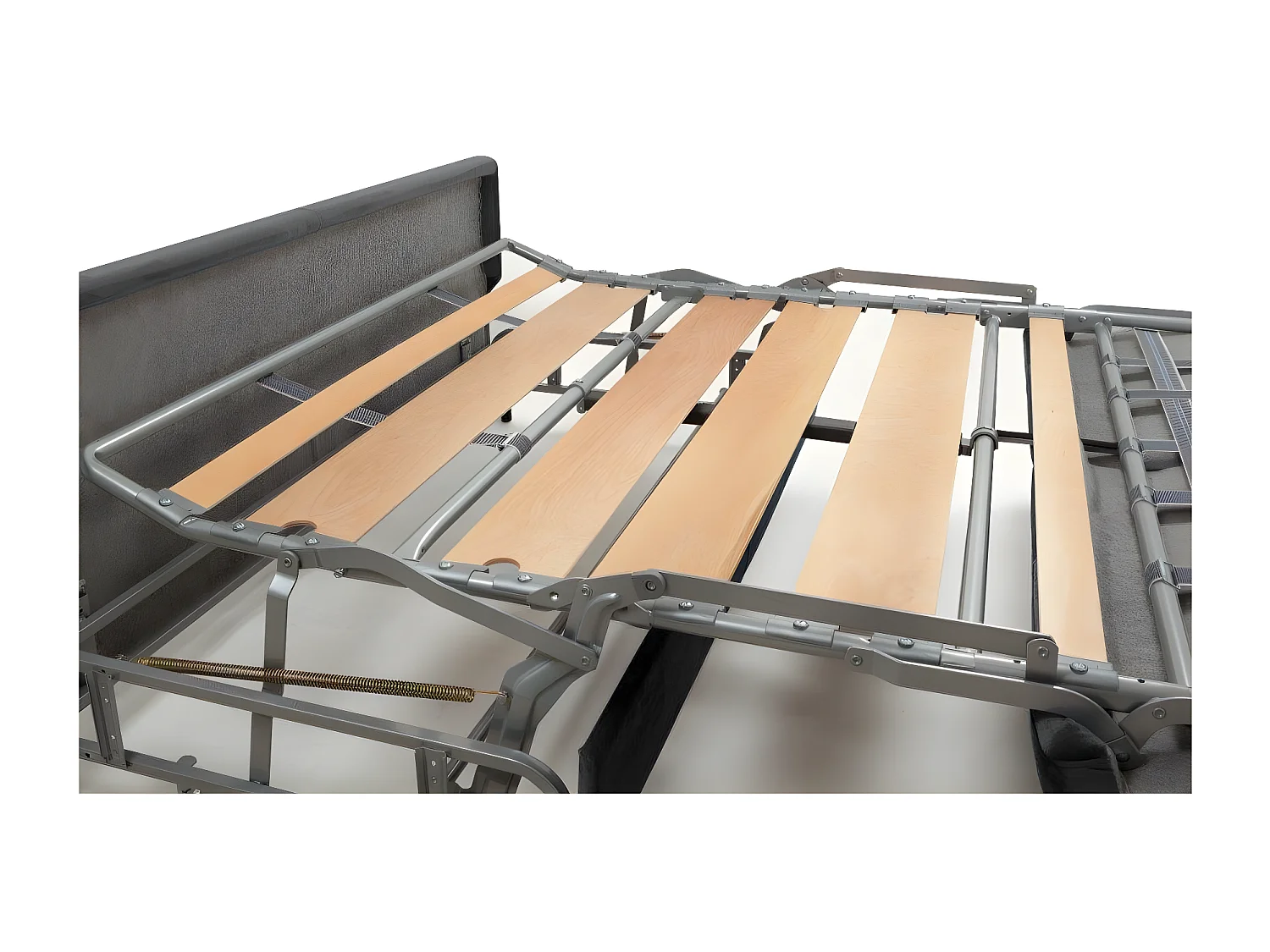 Canapé lit express ECLIPSE ELITE polyuréthane noir sommier lattes 140cm assises et matelas mémoire de forme