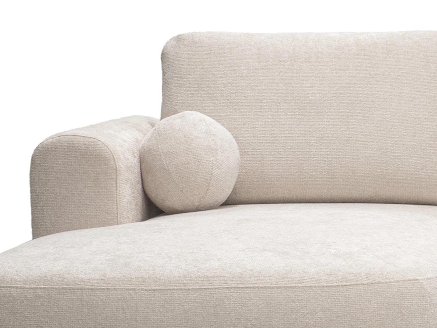 Divano letto angolo a sinistra in Tessuto ciniglia Beige - BROCARO della Maison Céphy