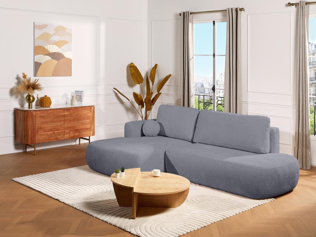 Ecksofa mit Schlaffunktion - Ecke links - Strukturstoff - Grau - BROCARO vo günstig online kaufen