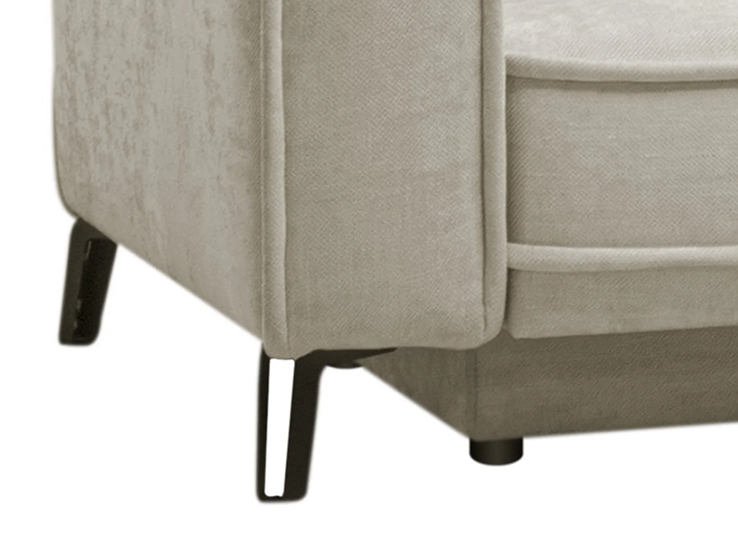 Höger hörnsoffa med sovfunktion i beigt tyg BALCORIA från Maison Céphy