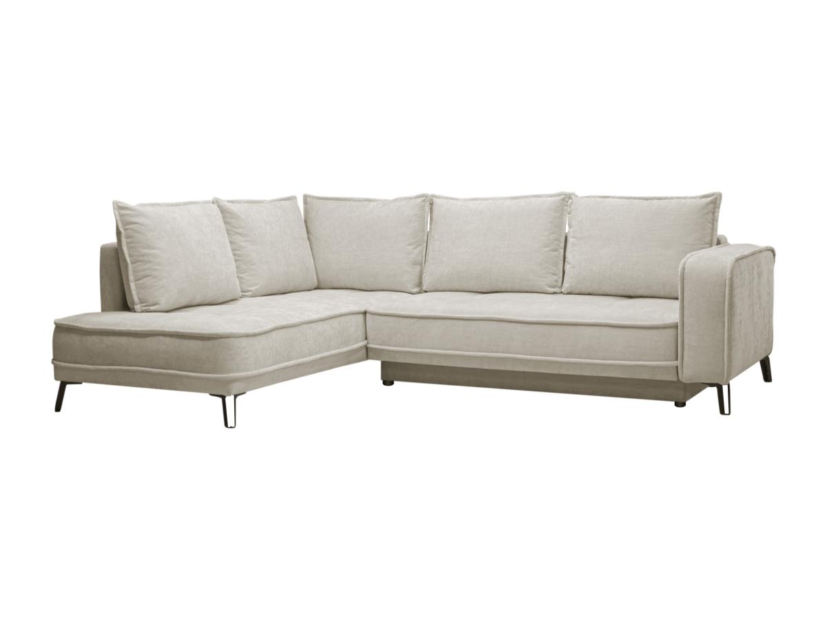 Ecksofa mit Schlaffunktion - Ecke links - Stoff - Beige - BALCORIA von Mais günstig online kaufen