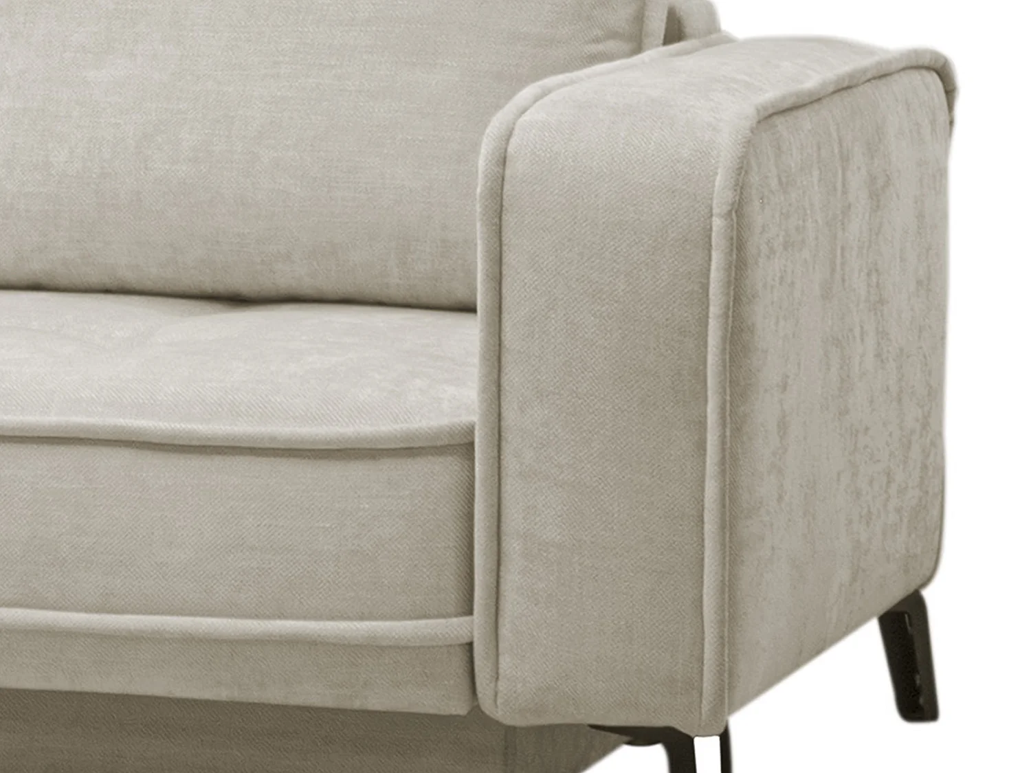 Vänstervänd bäddsoffa i beige tyg BALCORIA från Maison Céphy