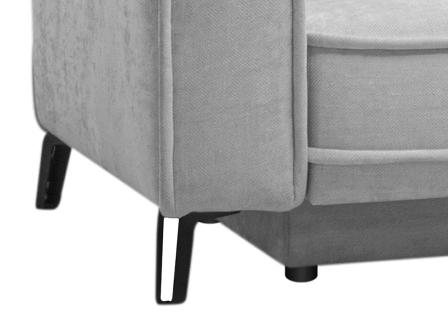 Højrevendt hjørnesovessofa i lysegråt stof BALCORIA fra Maison Céphy