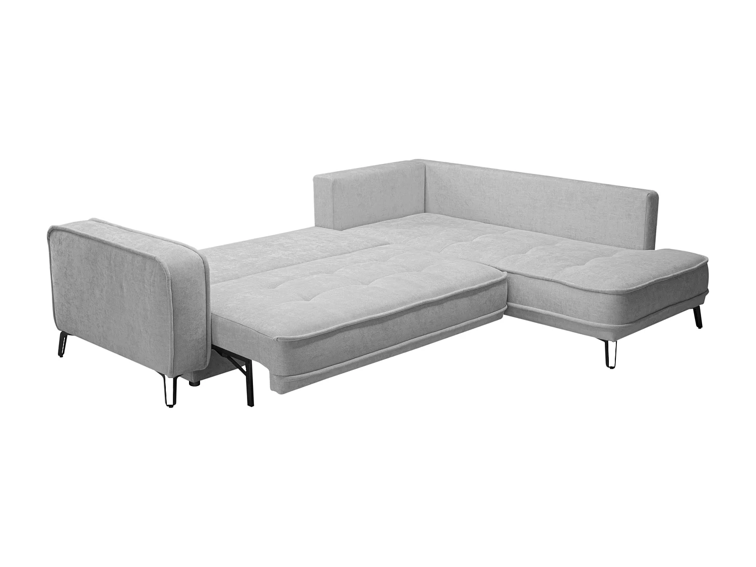 Højrevendt hjørnesovessofa i lysegråt stof BALCORIA fra Maison Céphy