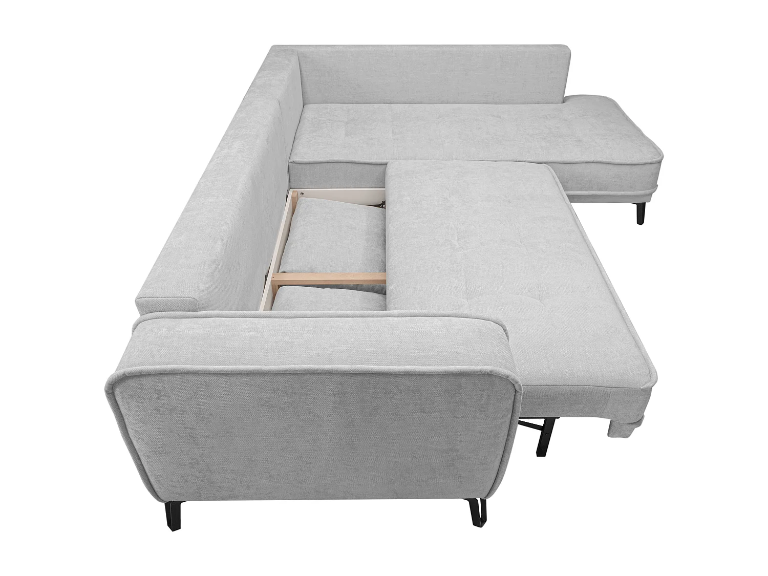 Divano letto angolo a sinistra in Tessuto Grigio - BALCORIA della Maison Céphy