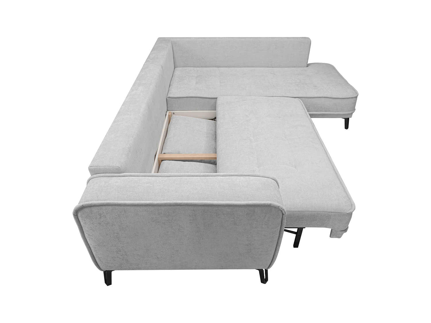 Divano letto angolo a sinistra in Tessuto Grigio - BALCORIA della Maison Céphy