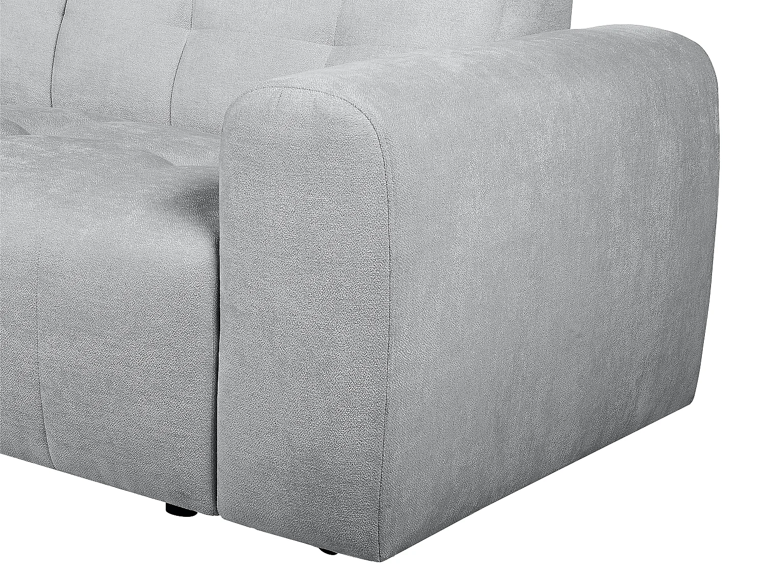 Vänstervänd hörnsoffa i grå texturerad tyg FRISALO