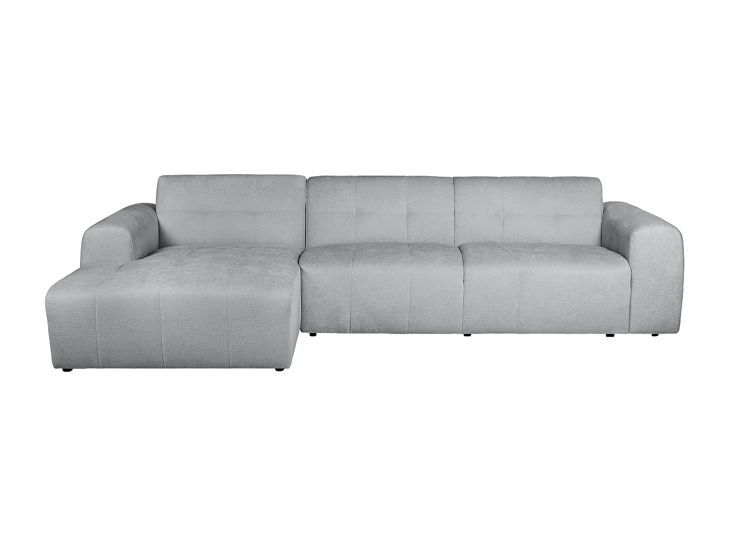 Vänstervänd hörnsoffa i grå texturerad tyg FRISALO
