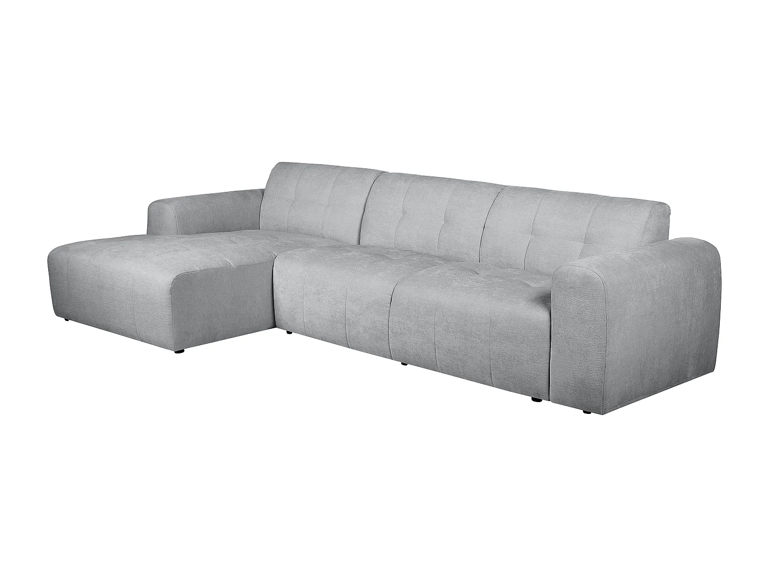 Vänstervänd hörnsoffa i grå texturerad tyg FRISALO