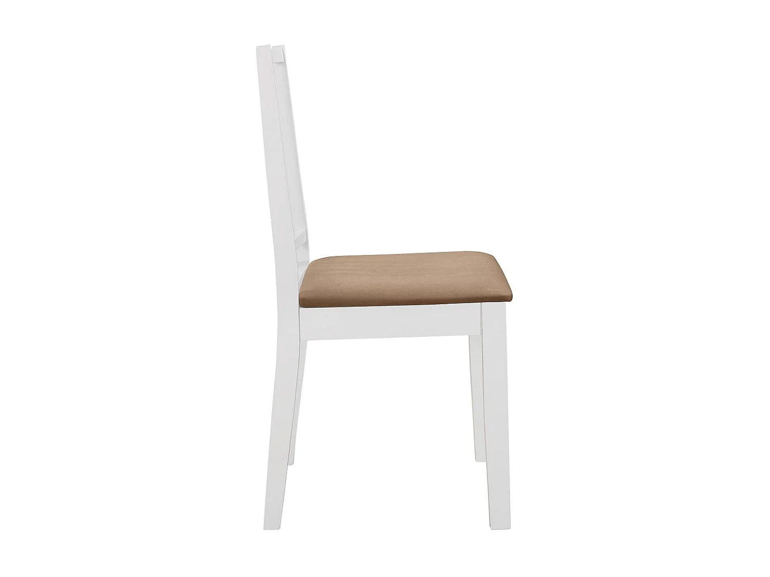 6 pcs Chaises à dîner avec coussins Blanc Bois solide 2