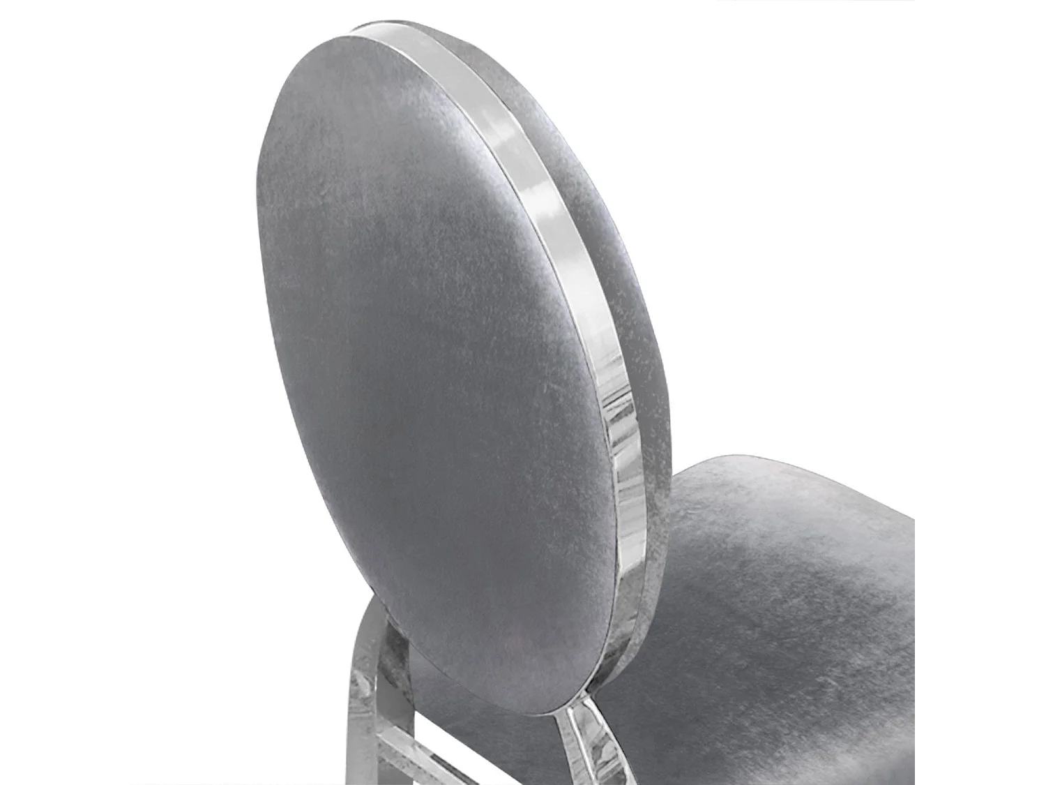 Lot de 8 chaises médaillon Sofia Velours Argent