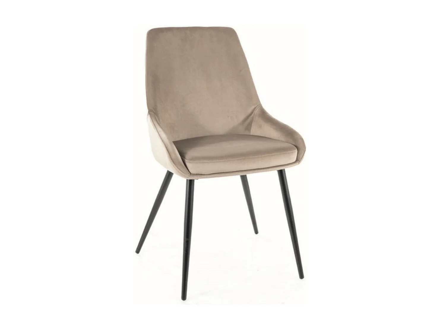 Krzesło tapicerowane COBE VELVET oliwkowe