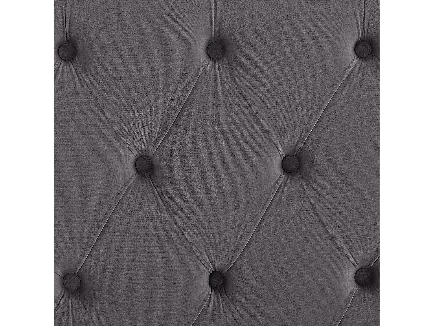 Lit capitonné Chesterfield velours Klouto-Couleur Gris-180x200