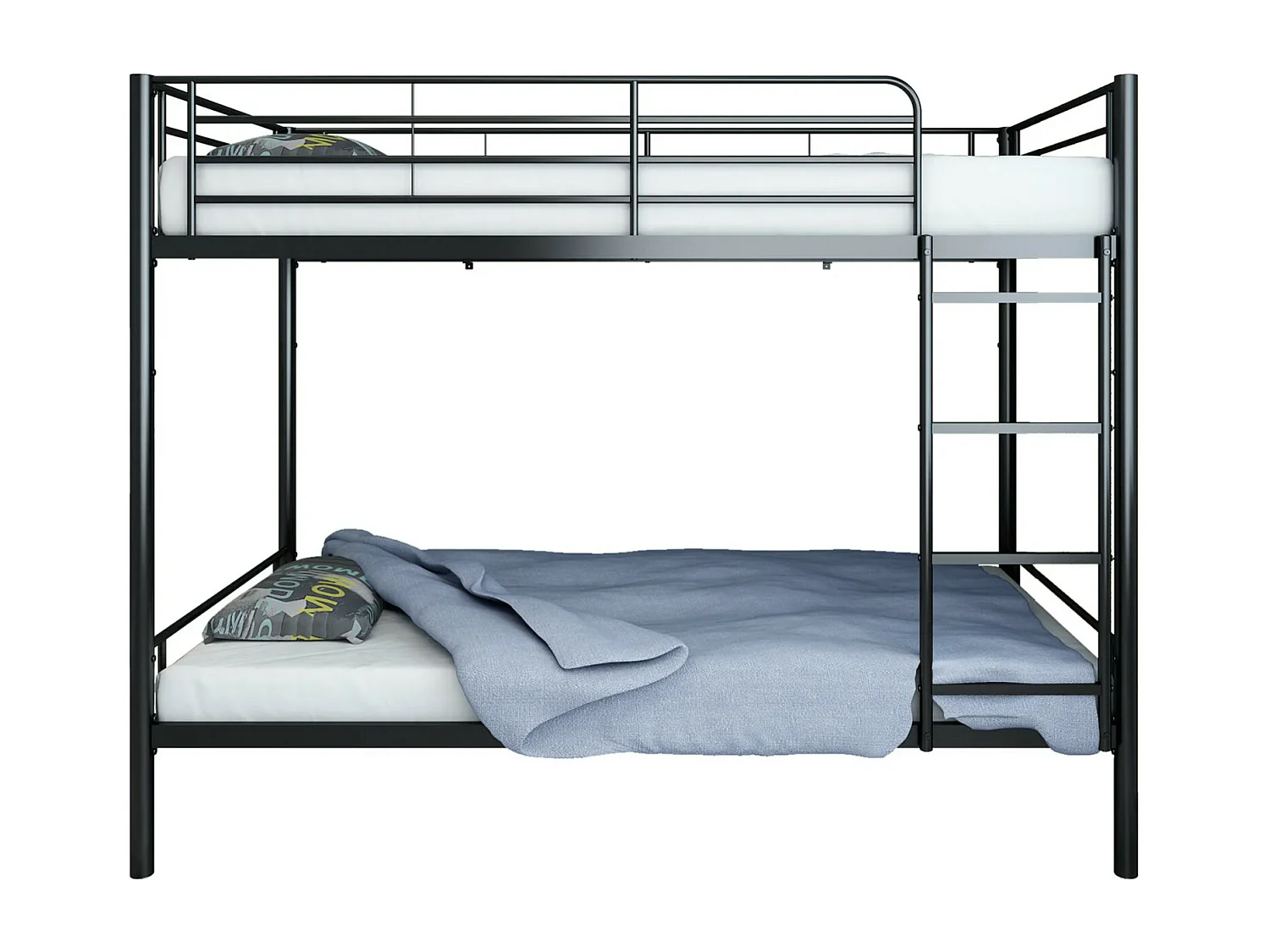 Lit superposé séparable métal 90x190 Aliza-Couleur Noir