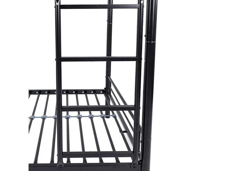 Lit superposé séparable métal 90x190 Aliza-Couleur Noir