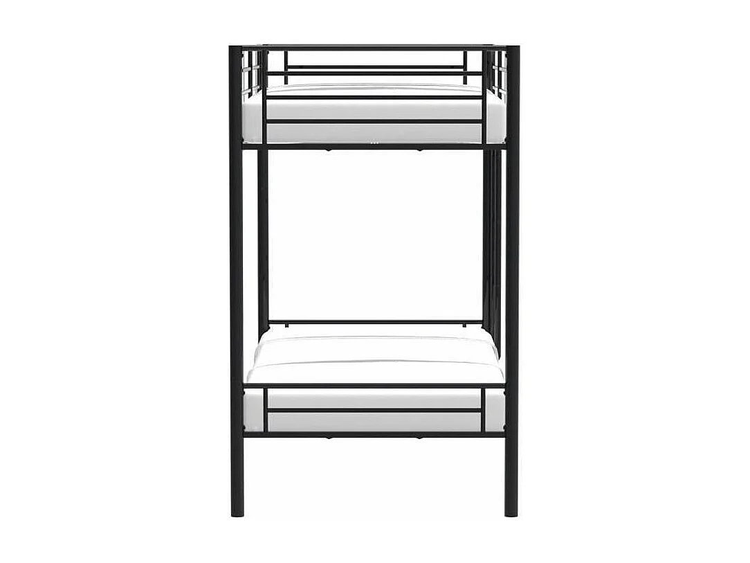 Lit superposé séparable métal 90x190 Aliza-Couleur Noir