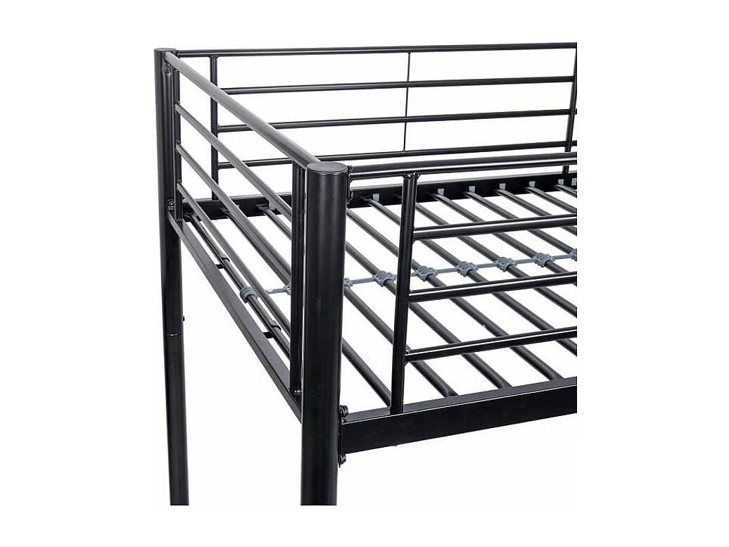 Lit superposé séparable métal 90x190 Aliza-Couleur Noir