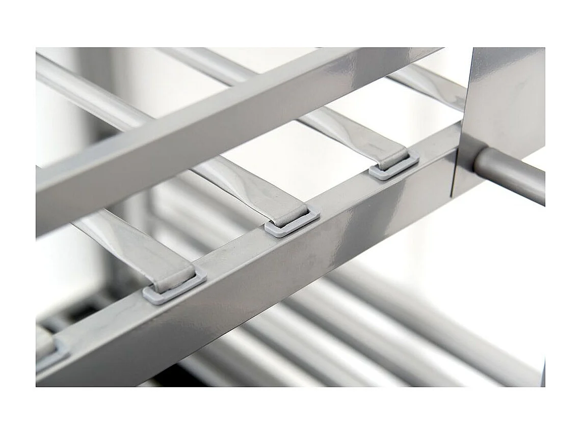 Lit superposé 3 niveaux métal 90x190 Trio-Couleur Gris