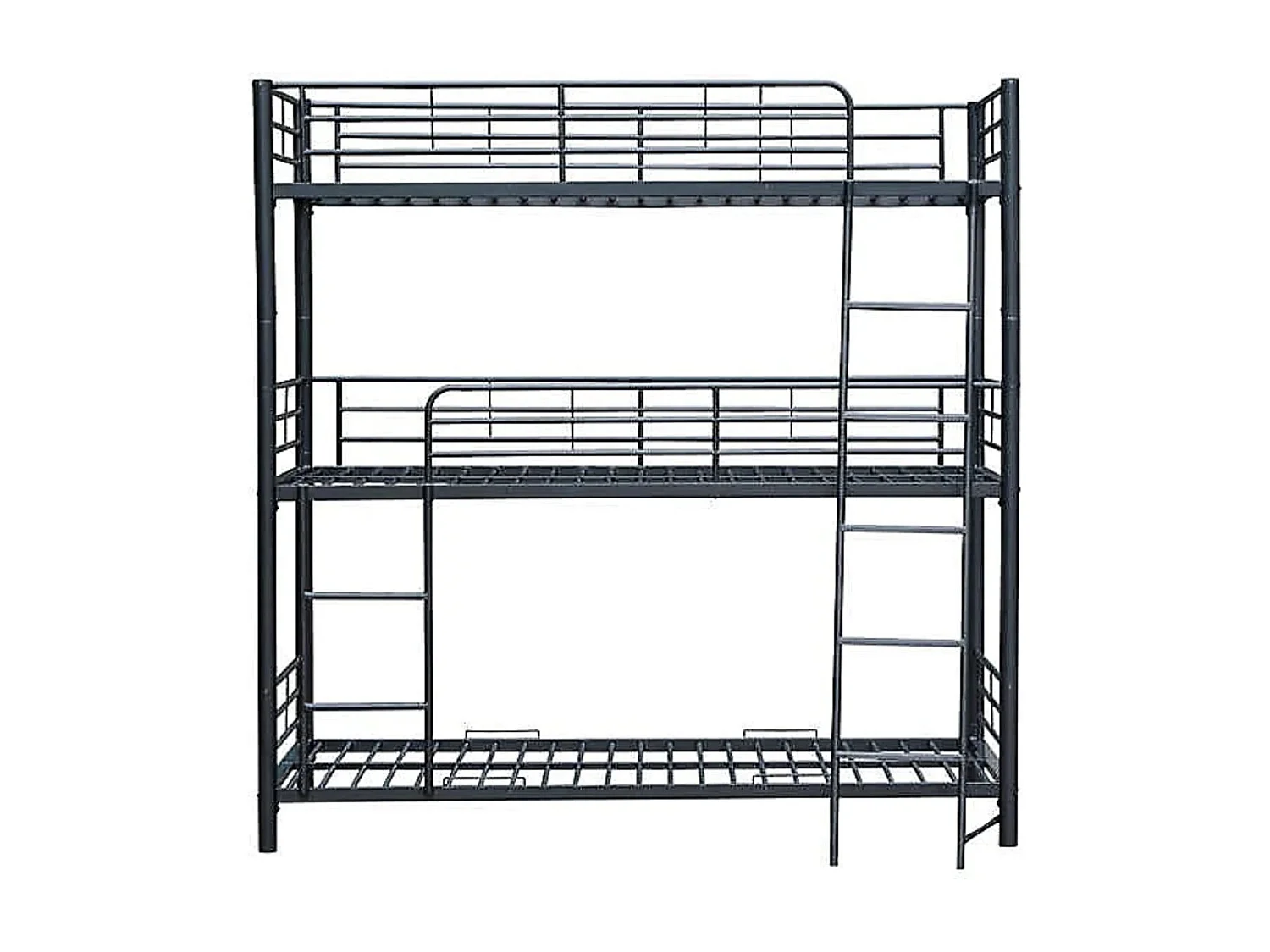 Lit superposé 3 niveaux métal 90x190 Trio-Couleur Blanc