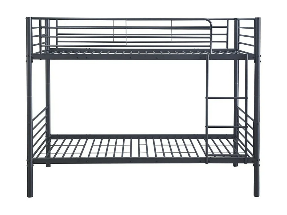 Letto a castello in metallo 90x200 cm SAMMY, colore grigio scuro